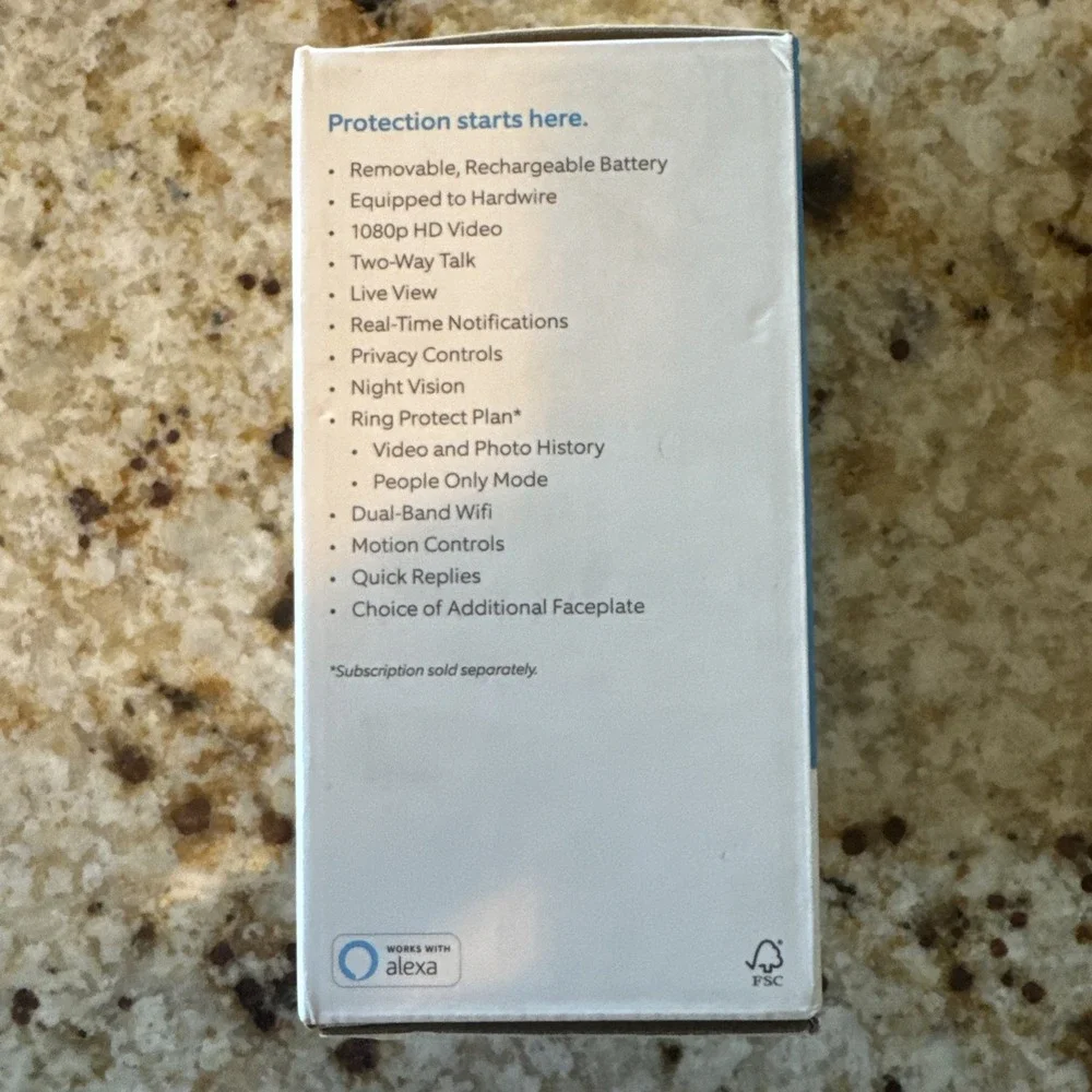 Ring Video Doorbell 3 Wi-Fi 1080p HD Satin Nickel - New-Factory Sealed